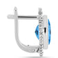 Cercei din Argint 925 ( 4.84 grame ) cu Topaz Swiss Blue 4.32 Carate
