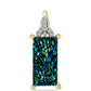Pandantiv din Argint 925 Placat cu Aur ( 2.06 grame ) cu Drusy Verde și Topaz Alb 6.07 Carate