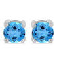 Cercei din Argint 925 ( 1.24 grame ) cu Topaz Swiss Blue 1.14 Carate