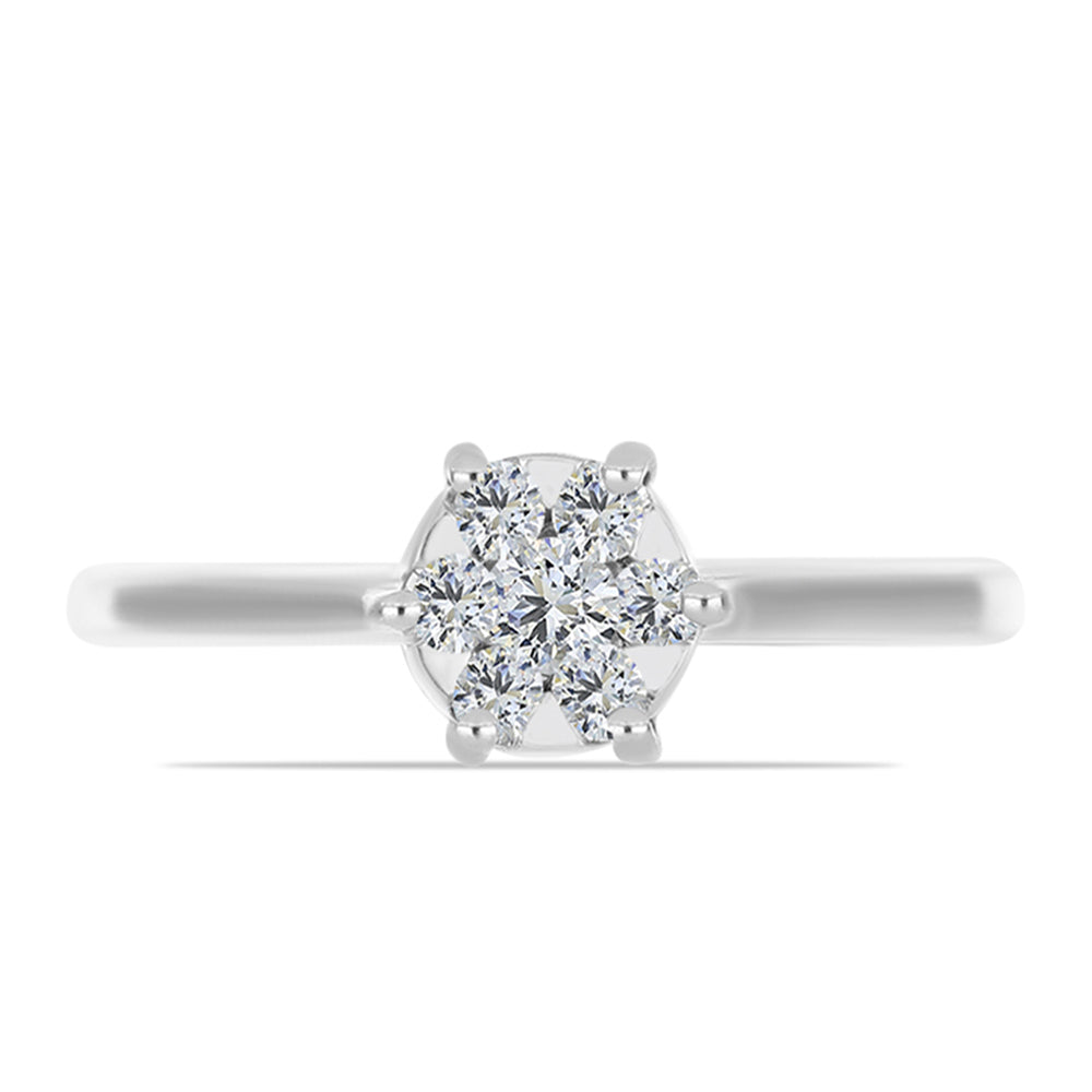 Inel din Argint 925 ( 2.13 grame ) cu Diamant Alb 0.26 Carate 1 