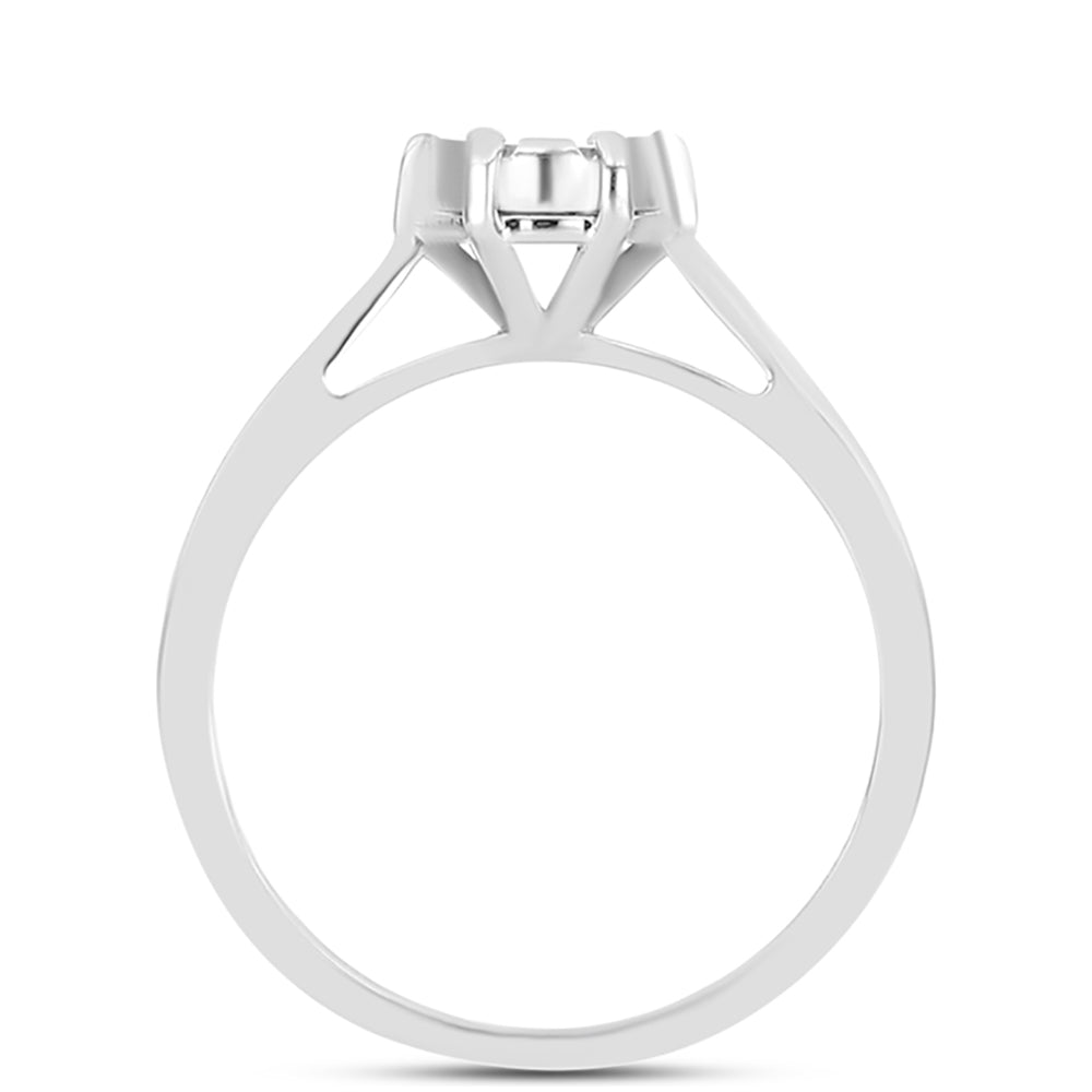 Inel din Argint 925 ( 2.13 grame ) cu Diamant Alb 0.26 Carate 2 