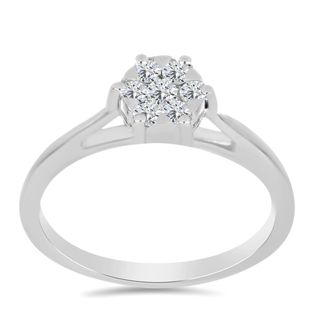 Inel din Argint 925 ( 2.13 grame ) cu Diamant Alb 0.26 Carate