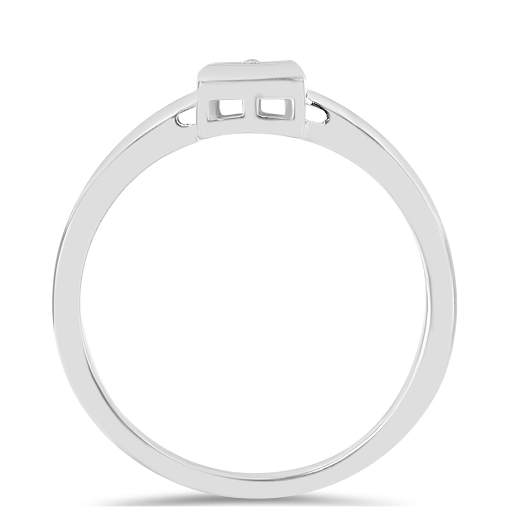Inel din Argint 925 ( 1.95 grame ) cu Diamant Alb 0.19 Carate