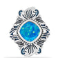 Inel din Argint 925 ( 5.87 grame ) cu Opal Albastru Etiopian Paraiba 1.44 Carate