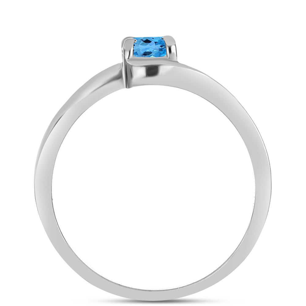 Inel din Argint 925 ( 1.6 grame ) cu Topaz Swiss Blue 0.42 Carate 2 