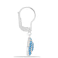 Cercei din Argint 925 ( 4.86 grame ) cu Topaz Swiss Blue și Topaz Alb 2.03 Carate