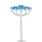 Inel din Argint 925 ( 3.11 grame ) cu Topaz Swiss Blue 1.78 Carate
