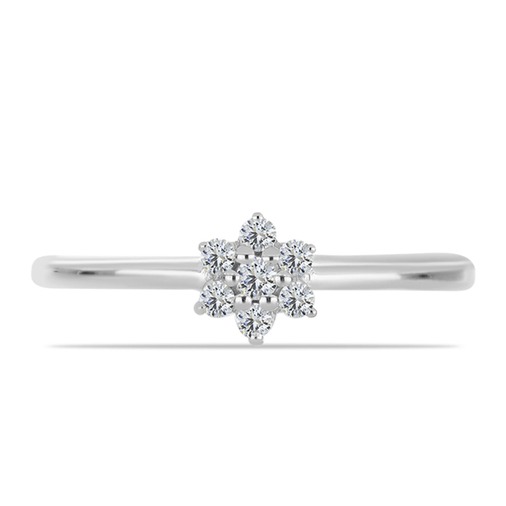 Inel din Argint 925 ( 1.52 grame ) cu Diamant Alb 0.15 Carate