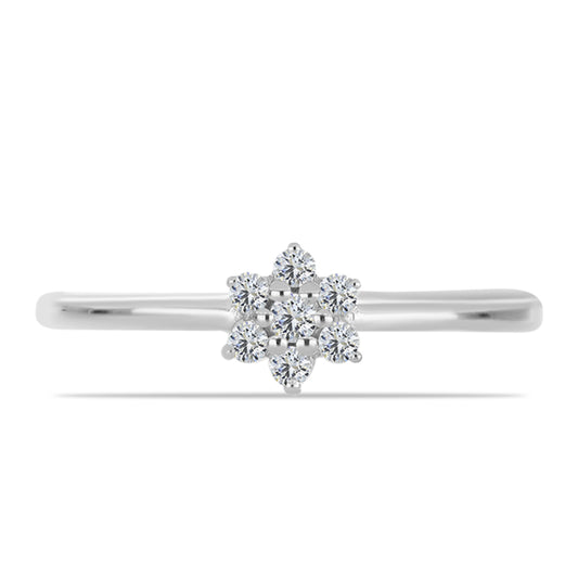 Inel din Argint 925 ( 1.52 grame ) cu Diamant Alb 0.15 Carate