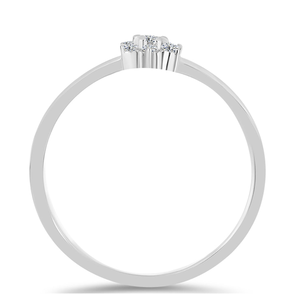 Inel din Argint 925 ( 1.52 grame ) cu Diamant Alb 0.15 Carate 2 
