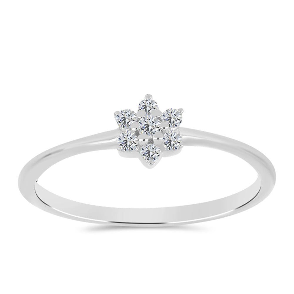 Inel din Argint 925 ( 1.52 grame ) cu Diamant Alb 0.15 Carate