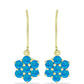 Cercei din Argint 925 ( 2.63 grame ) cu Opal Albastru Etiopian Paraiba 0.96 Carate