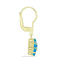 Cercei din Argint 925 ( 2.63 grame ) cu Opal Albastru Etiopian Paraiba 0.96 Carate
