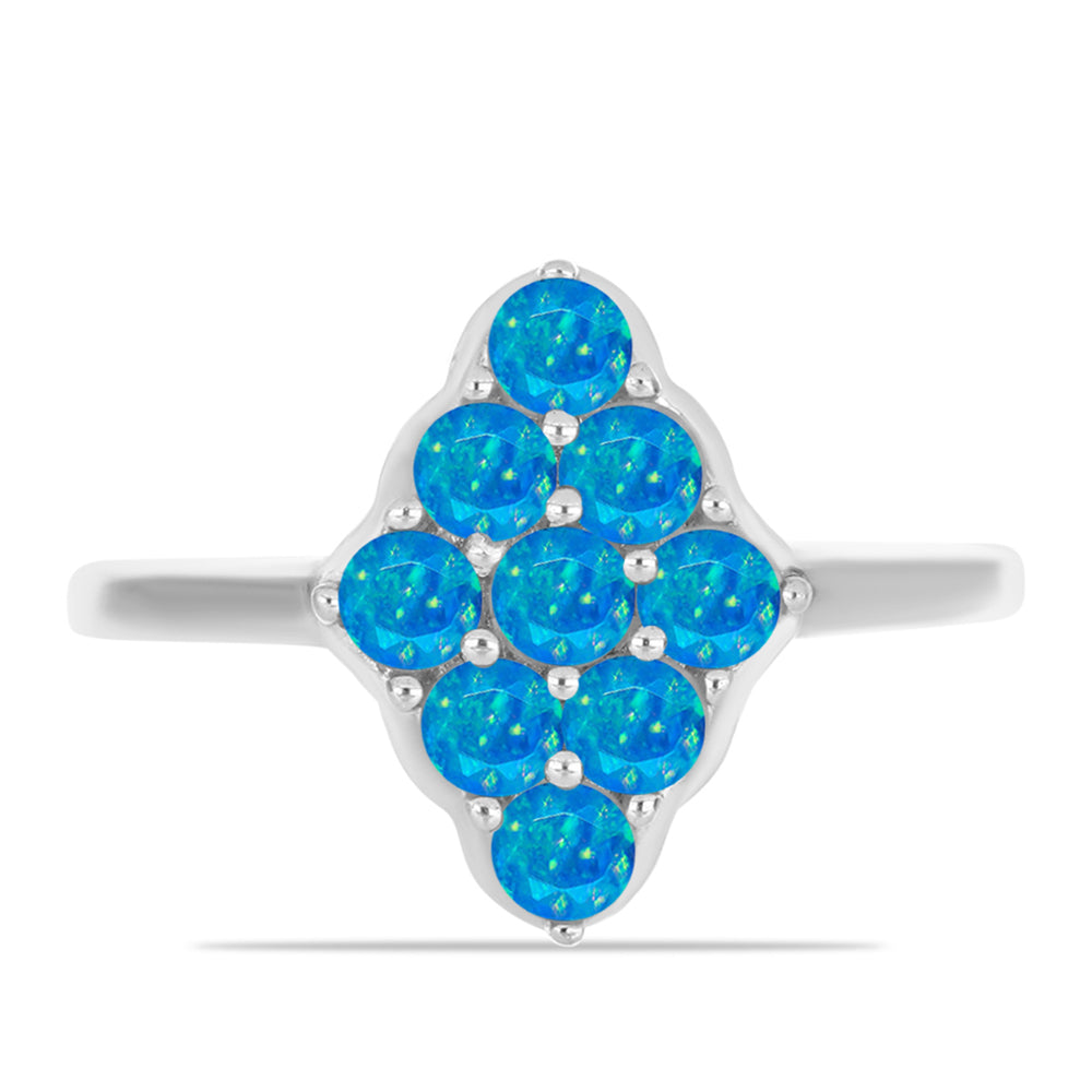 Inel din Argint 925 ( 2.43 grame ) cu Opal Albastru Etiopian Paraiba 0.62 Carate