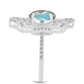 Inel din Argint 925 ( 4.97 grame ) cu Gullgruvene Labradorit și Topaz Alb 2.86 Carate