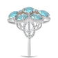 Inel din Argint 925 ( 5.09 grame ) cu Gullgruvene Labradorit și Topaz Alb 10.15 Carate