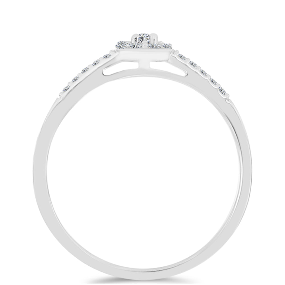 Inel din Argint 925 ( 2.2 grame ) cu Diamant Alb 0.29 Carate