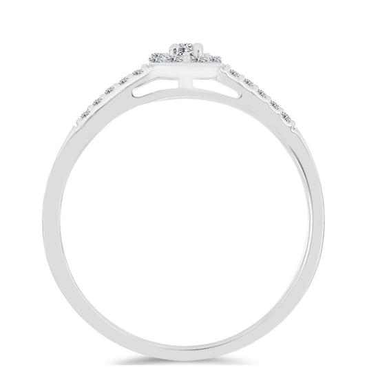 Inel din Argint 925 ( 2.2 grame ) cu Diamant Alb 0.29 Carate