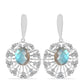 Cercei din Argint 925 ( 6.71 grame ) cu Gullgruvene Labradorit și Topaz Alb 5.15 Carate
