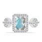 Inel din Argint 925 ( 2.78 grame ) cu Gullgruvene Labradorit și Topaz Alb 1.39 Carate