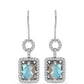 Cercei din Argint 925 ( 3.76 grame ) cu Gullgruvene Labradorit și Topaz Alb 2.37 Carate