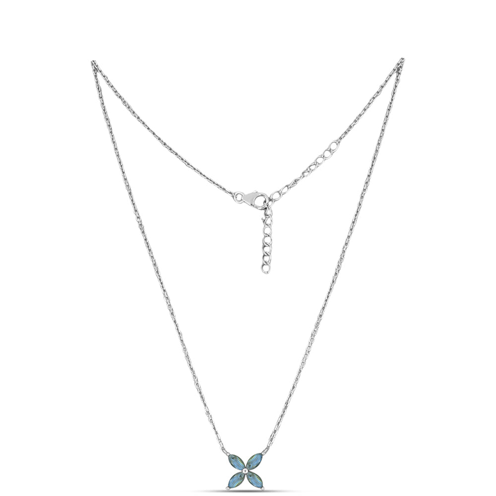 Colier din Argint 925 ( 3.19 grame ) cu Gullgruvene Labradorit 0.96 Carate