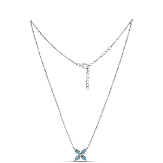 Colier din Argint 925 ( 3.19 grame ) cu Gullgruvene Labradorit 0.96 Carate