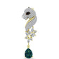 Pandantiv din Argint 925 Placat cu Aur ( 3.29 grame ) cu Drusy Verde și Spinel Negru 2.43 Carate