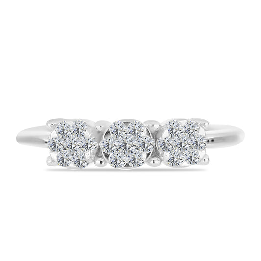 Inel din Argint 925 ( 2 grame ) cu Diamant Alb 0.31 Carate