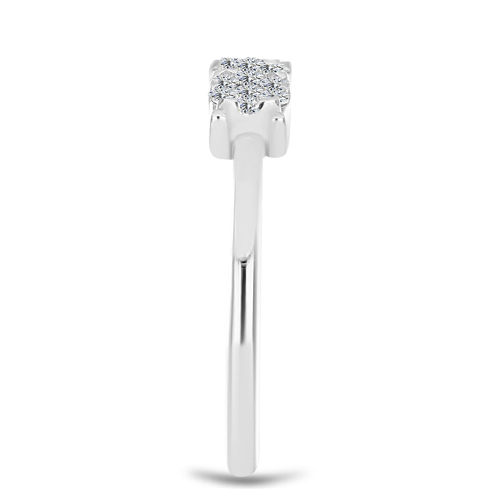 Inel din Argint 925 ( 2 grame ) cu Diamant Alb 0.31 Carate 4 