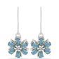Cercei din Argint 925 ( 3.11 grame ) cu Gullgruvene Labradorit și Topaz Alb 2.66 Carate