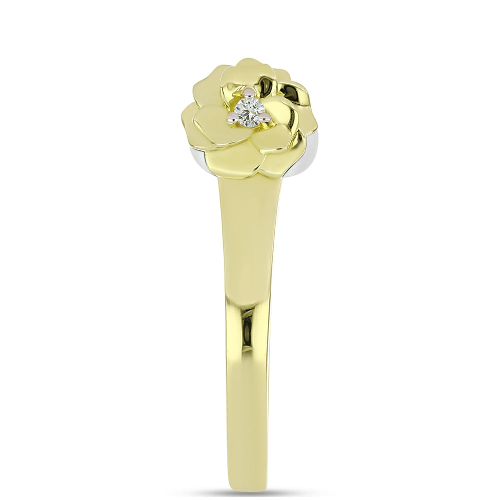 Inel din Argint 925 Placat cu Aur ( 4.15 grame ) cu Perlă de Apă Dulce Albă și Topaz Alb 6.01 Carate