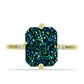 Inel din Argint 925 Placat cu Aur ( 2.09 grame ) cu Drusy Verde și Topaz Alb 3.47 Carate