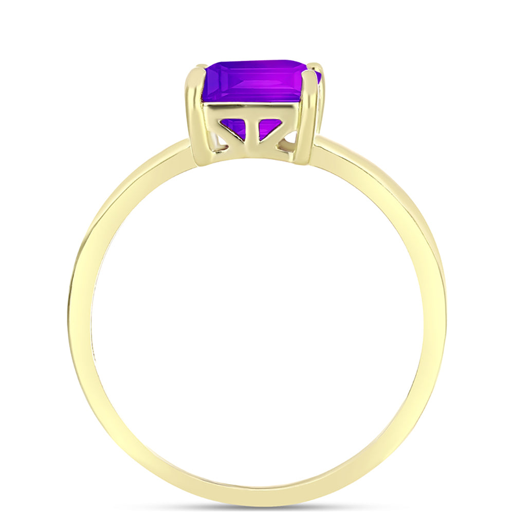 Inel din Argint 925 Placat cu Aur ( 1.75 grame ) cu Agat Violet 2.18 Carate 2 