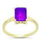 Inel din Argint 925 Placat cu Aur ( 1.75 grame ) cu Agat Violet 2.18 Carate