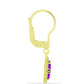 Cercei din Argint 925 Placat cu Aur ( 3.44 grame ) cu Agat Violet și Ametist Marocan 2.42 Carate