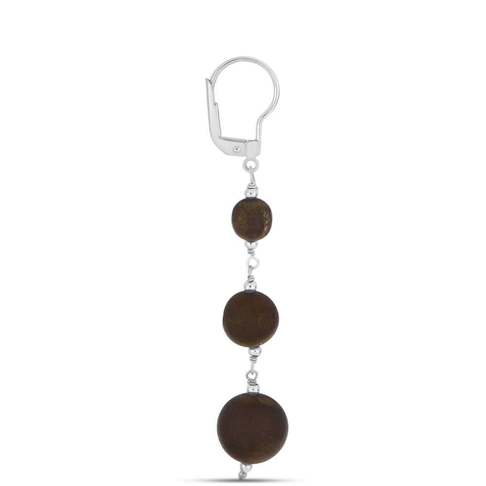 Cercei din Argint 925 ( 1.41 grame ) cu Drusy Auriu 26.18 Carate 2 