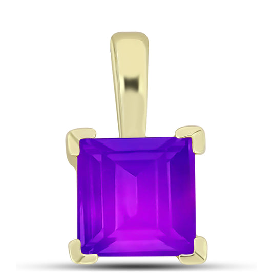 Pandantiv din Argint 925 Placat cu Aur ( 0.99 grame ) cu Agat Violet 1.63 Carate