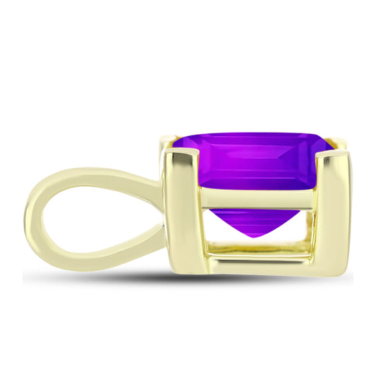 Pandantiv din Argint 925 Placat cu Aur ( 0.99 grame ) cu Agat Violet 1.63 Carate
