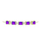 Brățară din Argint 925 Placat cu Aur ( 6.43 grame ) cu Agat Violet și Topaz Alb 3.03 Carate