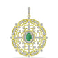 Pandantiv din Argint 925 Placat cu Aur ( 3.88 grame ) cu Smarald Brazilian și Topaz Alb 1.28 Carate