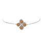 Brățară din Argint 925 ( 4.32 grame ) cu Drusy Auriu și Topaz Alb 3.99 Carate