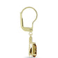 Cercei din Argint 925 Placat cu Aur ( 1.64 grame ) cu Cuarț Coniac și Topaz Alb 2.01 Carate