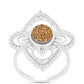 Inel din Argint 925 ( 4.98 grame ) cu Drusy Auriu 2.64 Carate