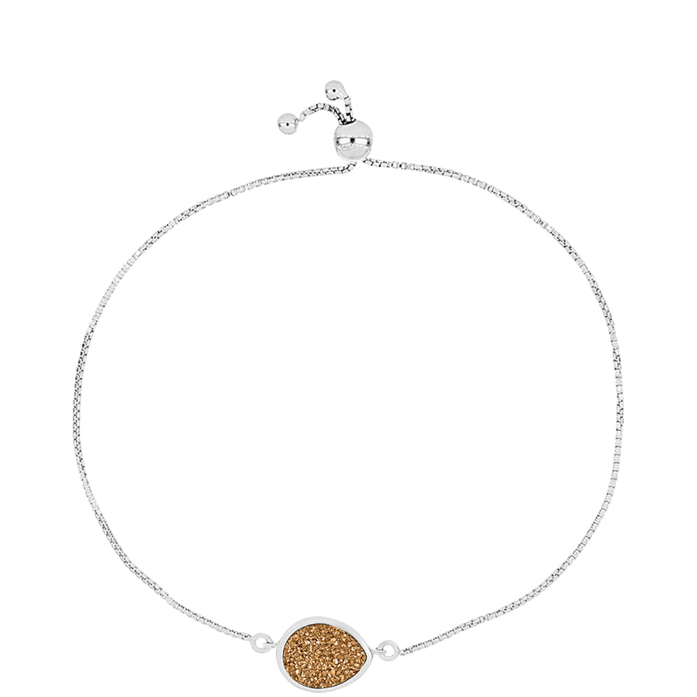 Brățară din Argint 925 ( 4.13 grame ) cu Drusy Auriu 4.21 Carate 1 