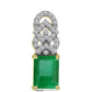 Cercei din Argint 925 Placat cu Aur ( 3.93 grame ) cu Smarald Brazilian și Topaz Alb 3.23 Carate