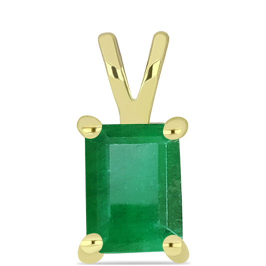 Pandantiv din Argint 925 Placat cu Aur ( 0.53 grame ) cu Smarald Brazilian 0.92 Carate