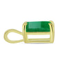 Pandantiv din Argint 925 Placat cu Aur ( 0.53 grame ) cu Smarald Brazilian 0.92 Carate