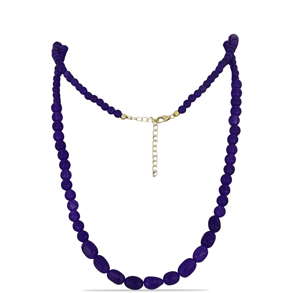 Colier din Argint 925 Placat cu Aur ( 1.01 grame ) cu Agat Violet 105.66 Carate