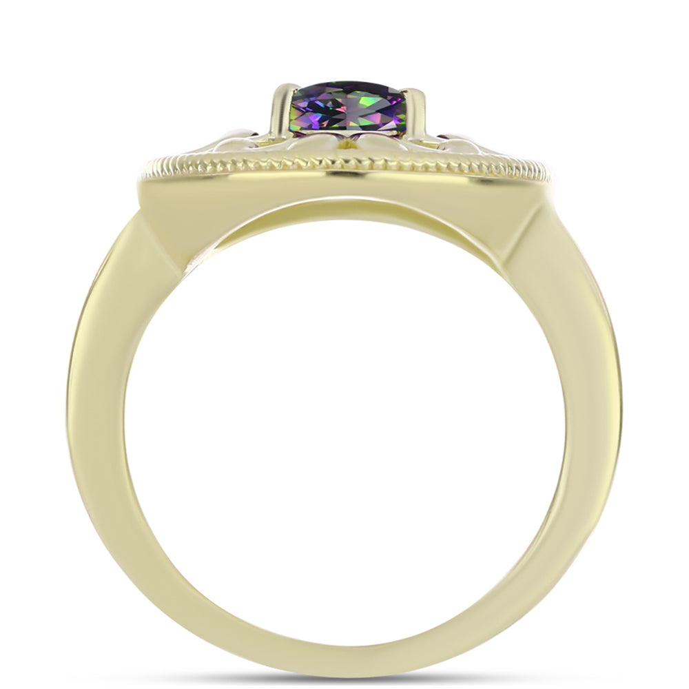 Inel din Argint 925 Placat cu Aur ( 4.48 grame ) cu Topaz Mistic 1.1 Carate